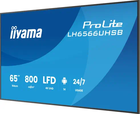 iiyama LH6566UHSB-B1AG Écran d'affichage dynamique Écran plat de signalisation numérique 165,1 cm (6 - Support Fixe & Mobile - visuel 6