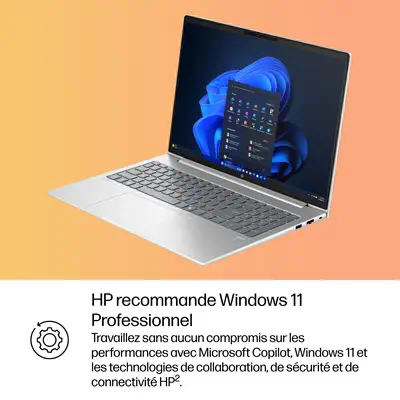 HP ProBook 4 G1i AI Intel Core Ultra 5 225U Ordinateur portable 40,6 cm (16") WUXGA 16 Go DDR5-SDRAM - PC Portable - visuel 9