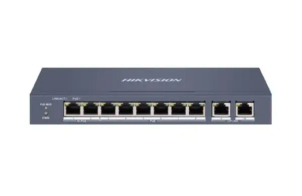 Hikvision DS-3E1310HP-EI commutateur réseau Géré Fast Ethernet (10/100) Connexion Ethernet, supporta - Switchs et Hubs - visuel 1