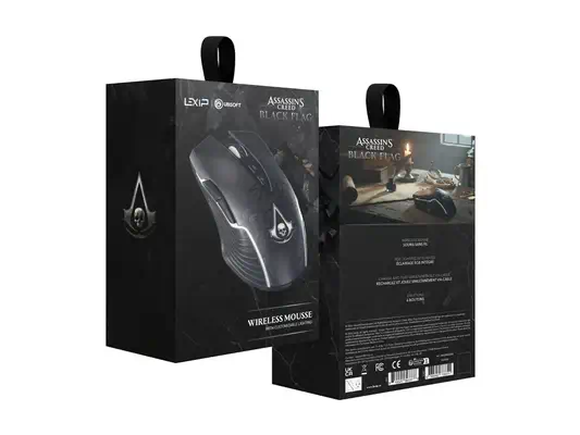 LEXIP BLACK FLAG RESYNCED TATOO WIRELESS MOUSE - Pixminds - Périphérique Informatique - visuel 1