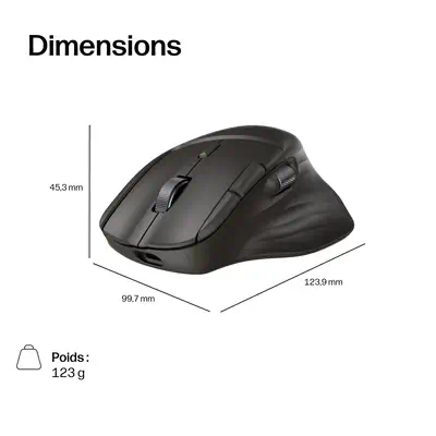 HP B8YX3AA#ABB souris Maison Droitier Bluetooth + USB Type-C 6000 DPI - Souris - visuel 6