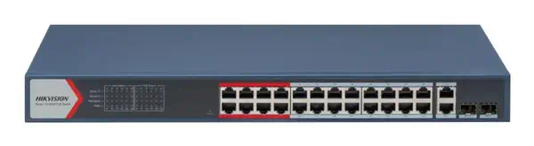 Hikvision DS-3E1326P-EI(B) commutateur réseau Géré Fast Ethernet (10/100) Connexion Ethernet, suppor - Switchs et Hubs - visuel 2