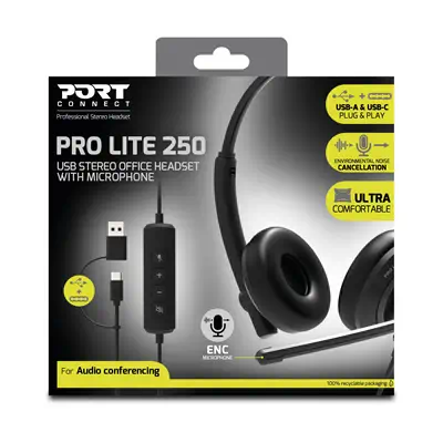 Port Designs PORT Connect 912005 casque Avec fil Arceau Appels/Musique USB Type-C / USB Type-A Noir - Casque Micro - visuel 9