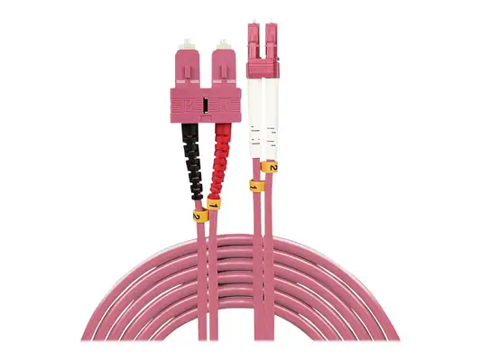 LINDY Optic Cable LC/SC OM4 3m 50/125 Multimode - Lindy - Câble RJ et Fibre optique - visuel 1