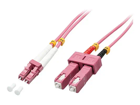 LINDY Optic Cable LC/SC OM4 3m 50/125 Multimode - Lindy - Câble RJ et Fibre optique - visuel 2