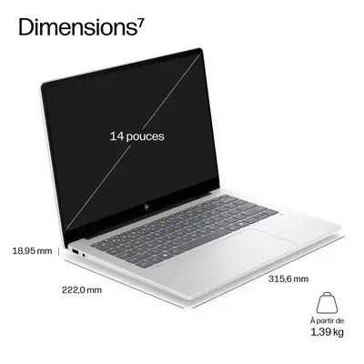 HP E23LFET laptop Copilot+ PC Ordinateur portable 35,6 cm (14") WUXGA 32 Go LPDDR5x-SDRAM 1 To SSD W - PC Portable - visuel 5