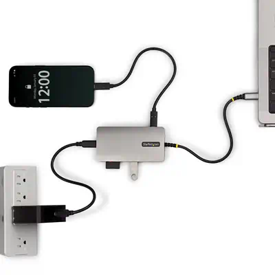 Adaptateur Multiport USB-C avec HDMI 4K 60Hz, 140W Power Delivery, Hub USB 10Gbps, GbE, Slots SD et  - StarTech - Station d'accueil pour portable - visuel 3