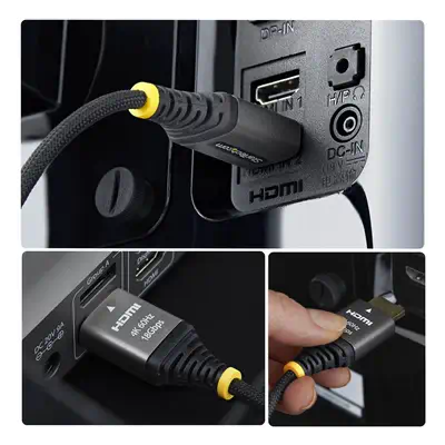 Câble HDMI Haute Vitesse Certifié Premium 2m (6ft), Ultra Flexible, 4K 60Hz/1440p 144Hz avec HDR10/A - StarTech - Switchs et Hubs - visuel 2