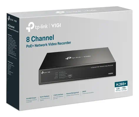 TP-Link VIGI NVR1008H-8P Noir - Accessoire Réseau - visuel 4