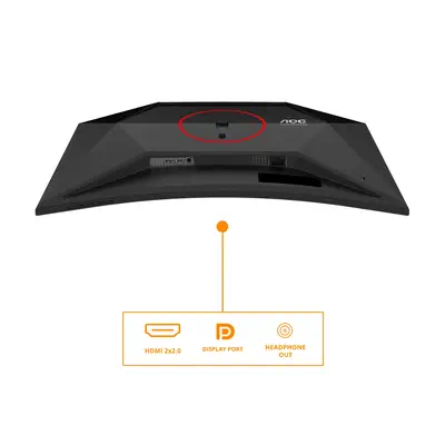 AOC G4 C32G4Z écran plat de PC 80 cm (31.5") 1920 x 1080 pixels Full HD LCD Noir, Rouge - Ecran Ordinateur - visuel 3