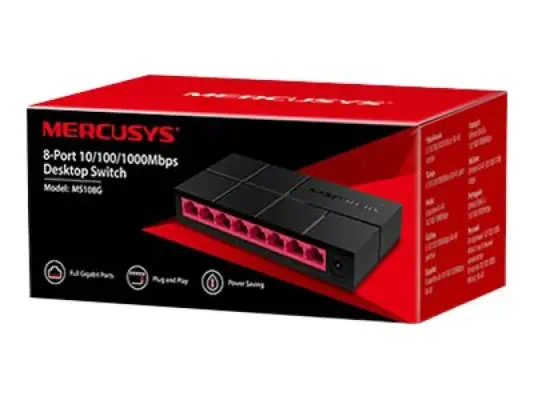TP-LINK MERCUSYS MS108G 8-Port 10/100/1000Mbps mini Desktop Switch - TP-Link - Switchs et Hubs - visuel 5