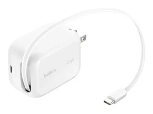 BELKIN BOOSTCHARGE 45w USB-C with Retractable USB-C Wall Charger PPS - Belkin - Câble USB - visuel 1