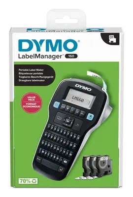 DYMO Kit de base avec étiqueteuse LabelManager 160 | Imprimante Portable avec 3 rouleaux de ruban po - Dymo - Autre Imprimante - visuel 6