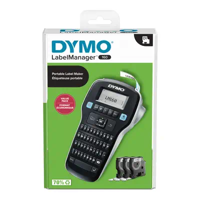 DYMO Kit de base avec étiqueteuse LabelManager 160 | Imprimante Portable avec 3 rouleaux de ruban po - Dymo - Autre Imprimante - visuel 9