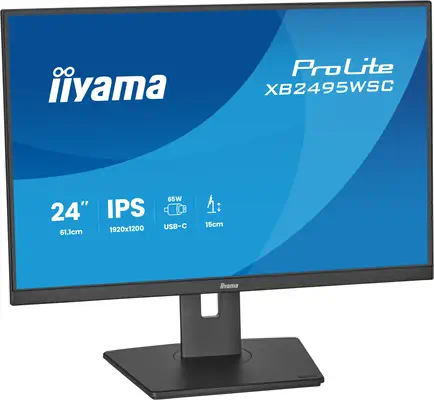 iiyama ProLite XB2495WSC-B1 écran plat de PC 61,2 cm (24.1") 1920 x 1200 pixels WUXGA LED Noir - Ecran Ordinateur - visuel 5