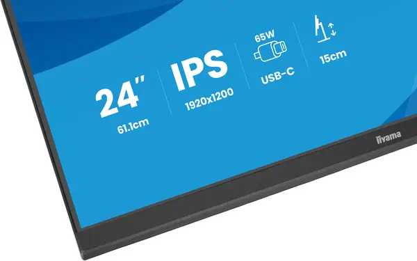 iiyama ProLite XB2495WSC-B1 écran plat de PC 61,2 cm (24.1") 1920 x 1200 pixels WUXGA LED Noir - Ecran Ordinateur - visuel 9