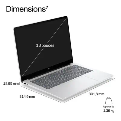 HP E24E0ET laptop Copilot+ PC Ordinateur portable 33,8 cm (13.3") WUXGA 32 Go LPDDR5x-SDRAM 1 To SSD - PC Portable - visuel 5
