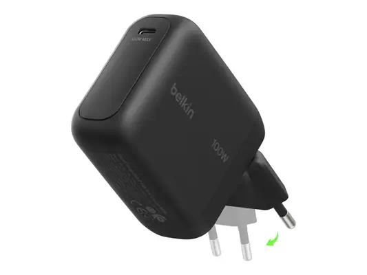 BELKIN 100W 1C GAN WALL CHARGER BK FOLDABLE EU PLUG - Belkin - Chargeur et alimentation - visuel 1