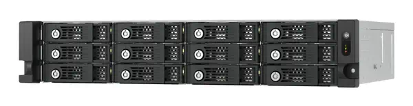 QNAP TL-R1200PES-RP Boîtier de disques de stockage Boîtier disque dur/SSD Noir, Gris 2.5/3.5" - Serveur NAS - visuel 1