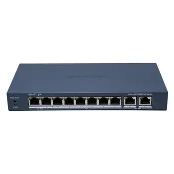 Comparaison Hikvision DS-3E1310HP-EI(B) commutateur réseau Géré Fast Ethernet (10/100) Connexion Ethernet, suppo