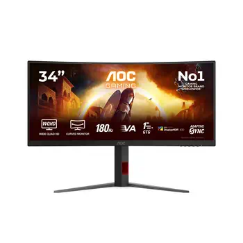 AOC G4 CU34G4CAP écran plat de PC 86,4 cm (34") 3440 x 1440 pixels UltraWide Quad HD LCD Noir, Rouge comparaison
