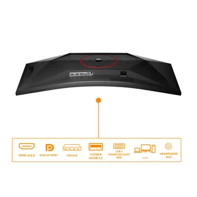 AOC G4 CU34G4CAP écran plat de PC 86,4 cm (34") 3440 x 1440 pixels UltraWide Quad HD LCD Noir, Rouge - Ecran Ordinateur - visuel 3