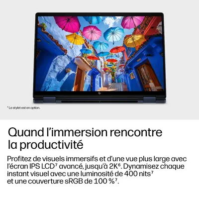 HP E0AS4EA laptop Copilot+ PC Intel Core Ultra 5 325 35,6 cm (14") Écran tactile 2K 16 Go LPDDR5x-SD - PC Portable - visuel 8