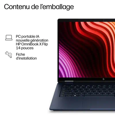 HP E0AS4EA laptop Copilot+ PC Intel Core Ultra 5 325 35,6 cm (14") Écran tactile 2K 16 Go LPDDR5x-SD - PC Portable - visuel 6