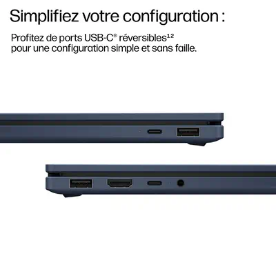 Comparaison HP E0AS4EA laptop Copilot+ PC Intel Core Ultra 5 325 35,6 cm (14") Écran tactile 2K 16 Go LPDDR5x-SD - Résiste aux conditions extrêmes