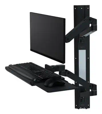 Ergotron LX Pro Series 45-696-292 support d'écran plat pour bureau 86,4 cm (34") Mur Noir - Bras articulé - visuel 2