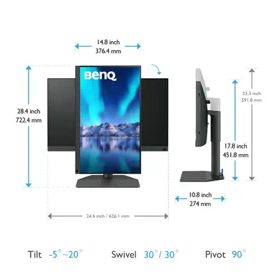 BenQ SW272QN - Ecran Ordinateur - visuel 5