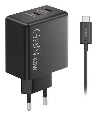 Dual USB-C 65W GaN Charger - Lenovo - Carte Réseau - visuel 9