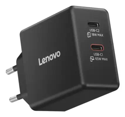 Dual USB-C 65W GaN Charger - Lenovo - Carte Réseau - visuel 8