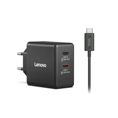 Dual USB-C 65W GaN Charger - Lenovo - Carte Réseau - visuel 3