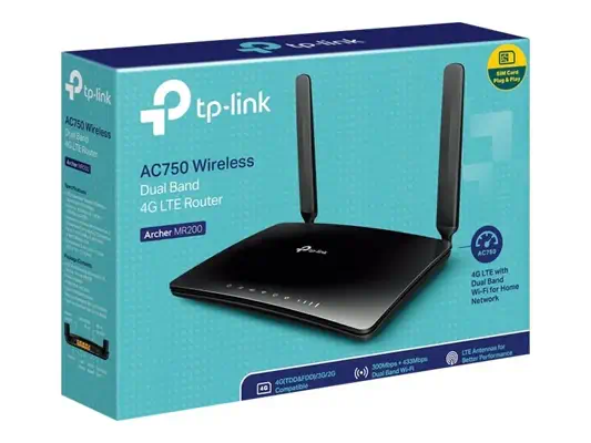 TP-LINK AC750 Wireless Dual Band 4G LTE Router build-in 4G LTE modem 802.11b/g/n/ac - TP-Link - Routeur - visuel 4