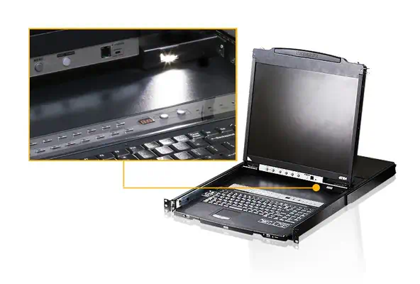 ATEN CL5808N support d'ordinateurs 48,3 cm (19") Noir 1U - Accessoire Réseau - visuel 2
