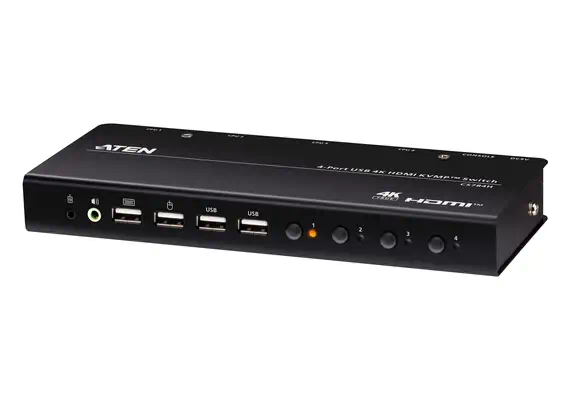 ATEN CS784H commutateur écran, clavier et souris Noir - Accessoire Réseau - visuel 1