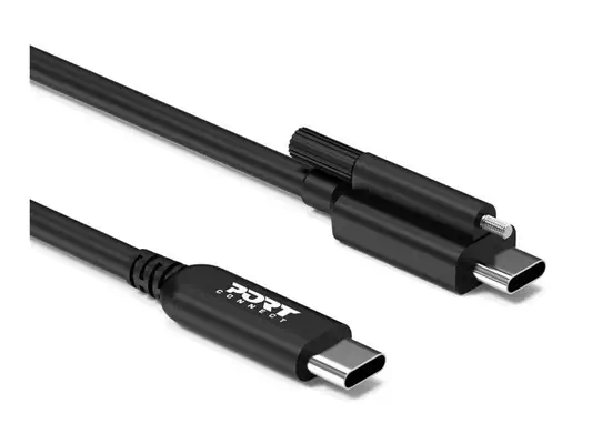 PORT DESIGNS SCREW CABLE C TO C-1.8M PD 240W - DATA USB 4 Gen2 -10Gbs FOR DOCKING - Port Designs - Connectique - visuel 5