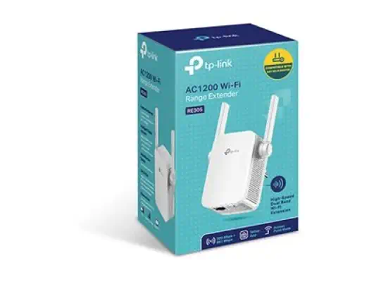 TP-LINK AC1200 Dual Band Wireless Wall Plugged Range Extender MediaTek 867Mbps at 5GHz + 300Mbps at  - TP-Link - Borne Wifi - visuel 6