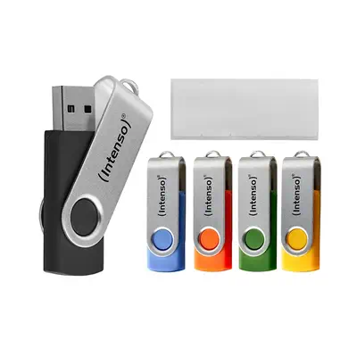 5 x Clé USB Basic Line, 8 Go, USB-A, 3.2 Gen 1x1, couleurs assorties - Intenso - visuel 3