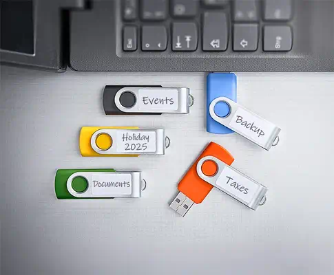 5 x Clé USB Basic Line, 8 Go, USB-A, 3.2 Gen 1x1, couleurs assorties - Intenso - visuel 5