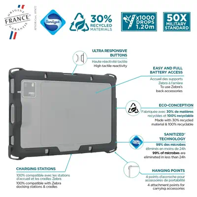 Mobilis 065036 étui pour tablette 20,3 cm (8") Anti-chocs Noir - Accessoires Tablette - visuel 3