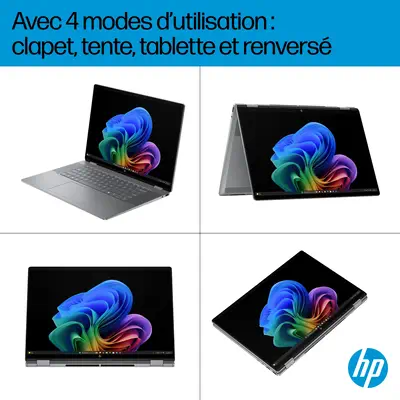 Revendeur officiel HP E0AS5EA laptop Copilot+ PC AMD Ryzen AI 7 350 40,6 cm (16") Écran tactile 2K 24 Go LPDDR5x-SDRAM  - Windows est rapide, puissant et sécurisé