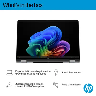 HP E0AS5EA laptop Copilot+ PC AMD Ryzen AI 7 350 40,6 cm (16") Écran tactile 2K 24 Go LPDDR5x-SDRAM  - PC Portable - visuel 6