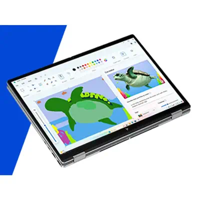 Revendeur officiel HP E0AS5EA laptop Copilot+ PC AMD Ryzen AI 7 350 40,6 cm (16") Écran tactile 2K 24 Go LPDDR5x-SDRAM  - Utilisation de métaux recyclés