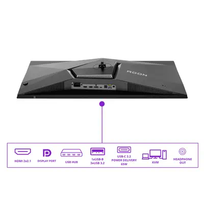 AOC AGON PRO AG326UZD2 écran plat de PC 80 cm (31.5") 3840 x 2160 pixels 4K Ultra HD OLED Noir - Ecran Ordinateur - visuel 4
