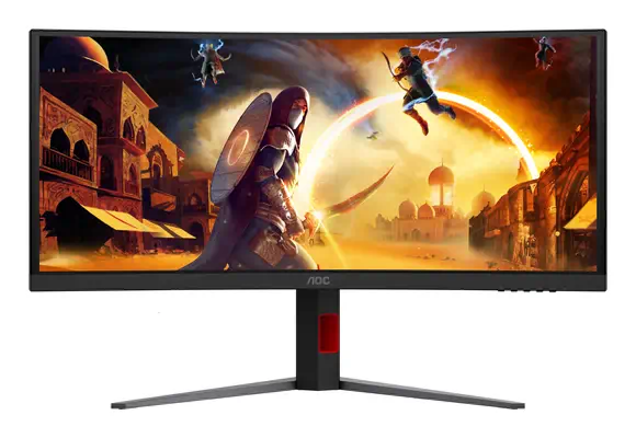 AOC G4 CU34G4ZCA écran plat de PC 86,4 cm (34") 3440 x 1440 pixels Wide Quad HD Noir, Rouge - Ecran Ordinateur - visuel 6