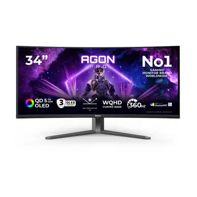 AOC AGP346UCSD écran plat de PC 86,4 cm (34") 3440 x 1440 pixels Wide Quad HD QD-OLED Noir - Ecran Ordinateur - visuel 1