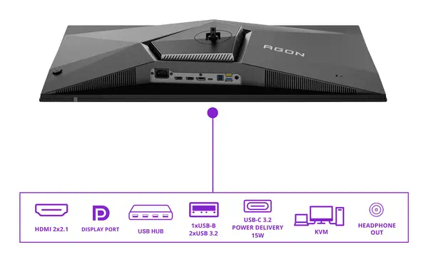 AOC AGP346UCSD écran plat de PC 86,4 cm (34") 3440 x 1440 pixels Wide Quad HD QD-OLED Noir - Ecran Ordinateur - visuel 3
