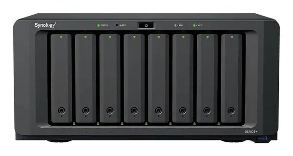 Synology DiskStation DS1825neo+ NAS Bureau AMD Ryzen V1500B 4 Go DDR4 0 To Synology DSM Noir - Serveur NAS - visuel 1